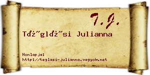 Téglási Julianna névjegykártya